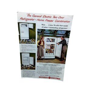 1948 General Electric Refrigerator Home Freezer Original Print Ad 40s